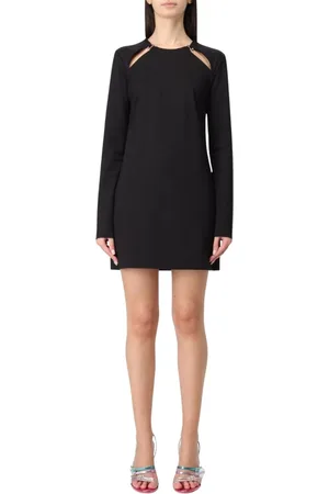 Chiara Ferragni Sukienki, Kobieta, Czarny, 2XS, Czarna Sukienka Mini z Odkrytymi Ramionami