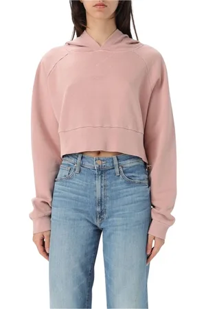 Dondup Bluzy, Kobieta, Czerwony, S, Czerwony Sweter z Drobnożebrowymi Szczegółami