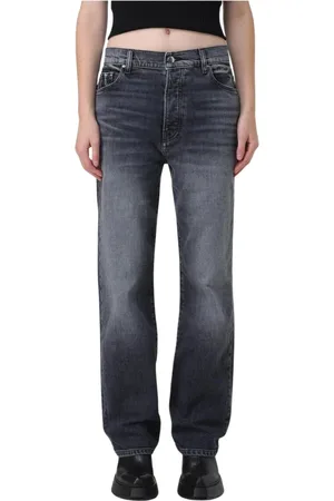 AMIRI Jeansy, Kobieta, Czarny, W25, Czarne Straight Leg Jeansy