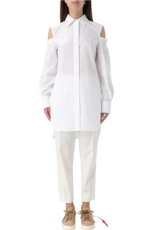 Max Mara Bluzki, Kobieta, Biały, XS, Biała Koszula Poplinowa, Elegancki Styl