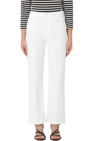Mother Jeansy, Kobieta, Biały, W30, Białe zniszczone dżinsy Skinny