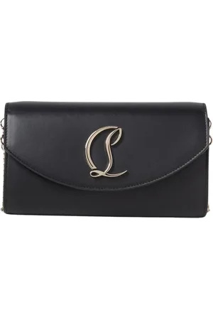 Christian Louboutin Torebki, Kobieta, Czarny, ONE SIZE, Czarna Torba na Ramię z Łańcuchem