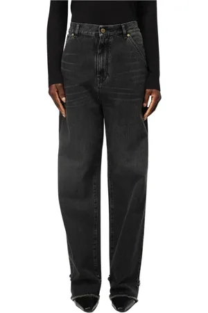 DARKPARK Jeansy, Kobieta, Czarny, W27, Czarne Wide Leg Jeansy