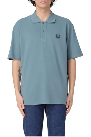 Maison Kitsuné Koszulki, Mężczyzna, Niebieski, L, Sweter Polo