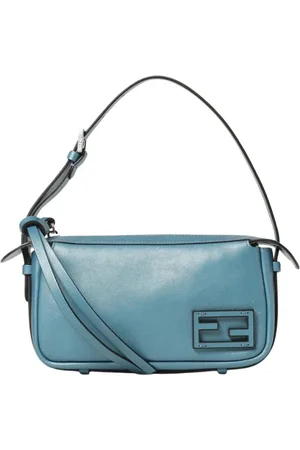 Fendi Torebki, Kobieta, Niebieski, ONE SIZE, Platynowa Torba na Ramię