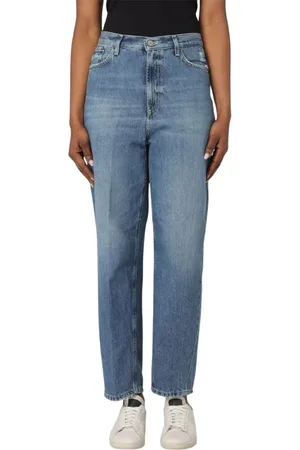 Dondup Jeansy, Kobieta, Niebieski, W26, Stylowe Niebieskie Straight Leg Jeansy