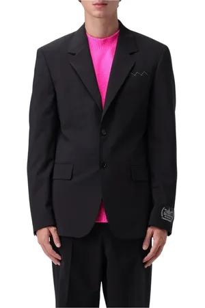 Msgm Kurtki, Mężczyzna, Czarny, M, Uniwersalny Czarny Blezer Dopasowany