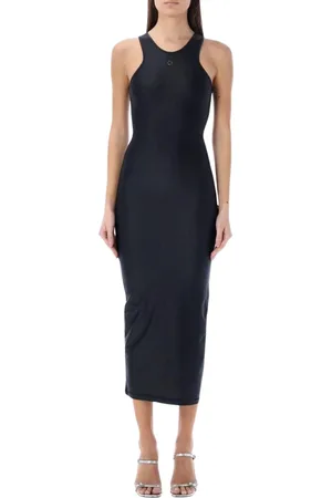 COPERNI Sukienki, Kobieta, Czarny, S, Elegancka Czarna Sukienka Midi
