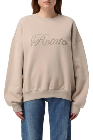 ROTATE Bluzy, Kobieta, Beżowy, S, Fioletowy Bluza z Haftem