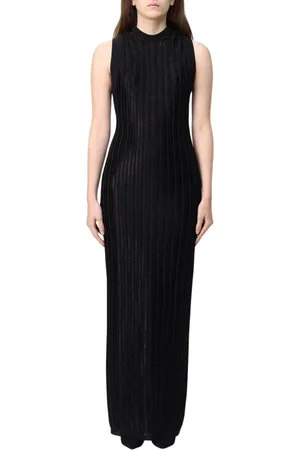 Tom Ford Sukienki, Kobieta, Czarny, M, Elegancka Zielona Długa Sukienka z Rippstricku