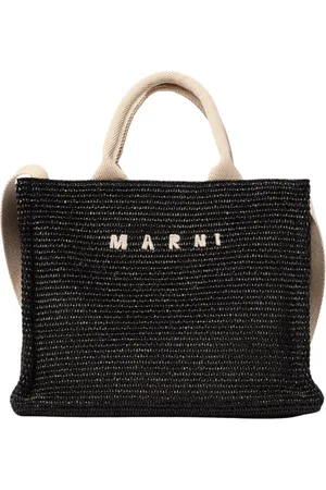 Marni Torebki, Kobieta, Czarny, ONE SIZE, Biała Torba Torebka z Rafii