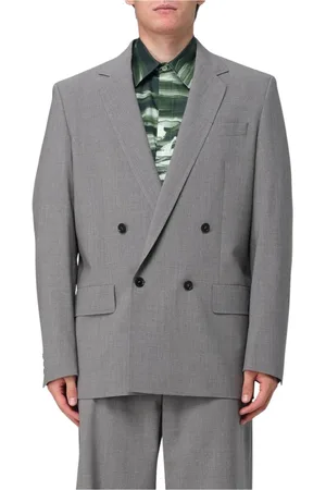 Msgm Kurtki, Mężczyzna, Szary, L, Nowoczesny Szary Blezer