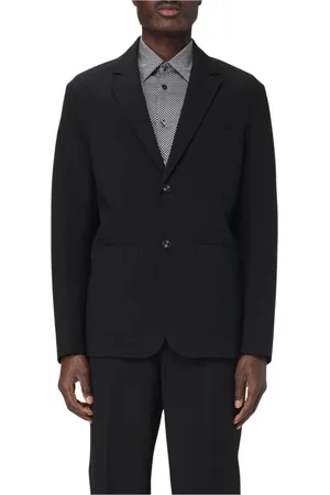 Emporio Armani Kurtki, Mężczyzna, Czarny, L, Granatowy Woven Blazer