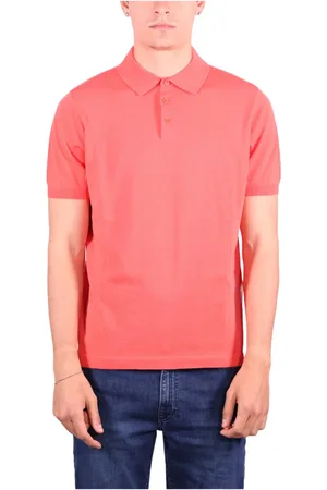 KANGRA CASHMERE Koszulki, Mężczyzna, Różowy, 2XL, Bawełniane Polo T-shirty i Pola