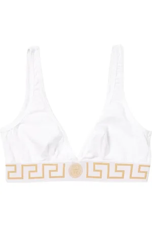 VERSACE Koszulki, Kobieta, Biały, L, Pasek klucza Bralette trójkątny