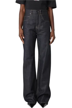 Saint Laurent Jeansy, Kobieta, Czarny, W26, Klasyczne czarne jeansy z szerokimi nogawkami