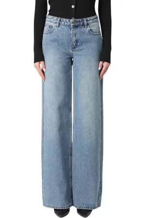 Michael Kors Jeansy, Kobieta, Niebieski, S, Denim, Klasyczne Wide Leg Jeansy