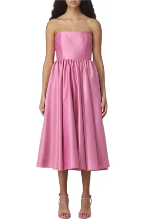 Pinko Sukienki, Kobieta, Różowy, M, Elegancka Sukienka Midi A-Line