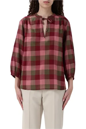 Woolrich Bluzki, Kobieta, Wielobarwność, L, Różowy Sweter z Wzorem w Paski