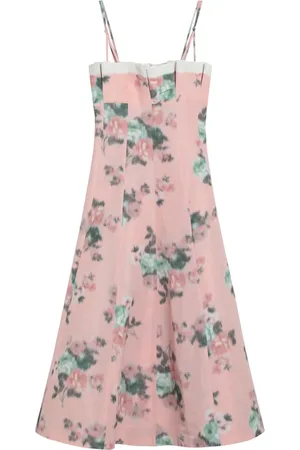Serafini Sukienki, Kobieta, Różowy, S, Długa Sukienka Damska Elegancki Styl