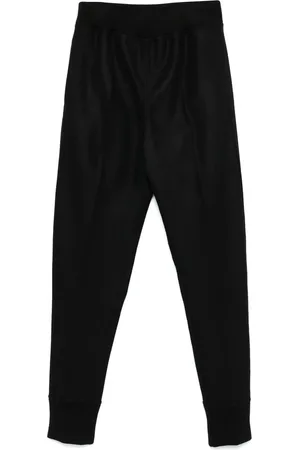 Jil Sander Spodnie, Mężczyzna, Czarny, L, Czarne Wełniane Spodnie z Fleece