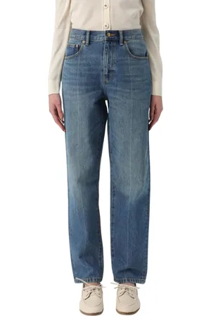 Tory Burch Jeansy, Kobieta, Niebieski, W30, Denim, Elegant Straight Leg Jeansy