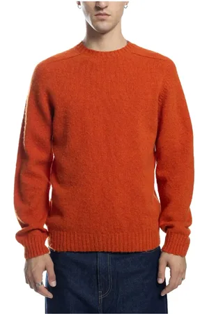 Edmmond Studios Swetry, Mężczyzna, Pomarańczowy, XL, Sweter Shetlandzki