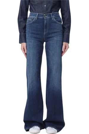 Dondup Jeansy, Kobieta, Niebieski, W25, Denim, Wide Leg Flare Jeansy