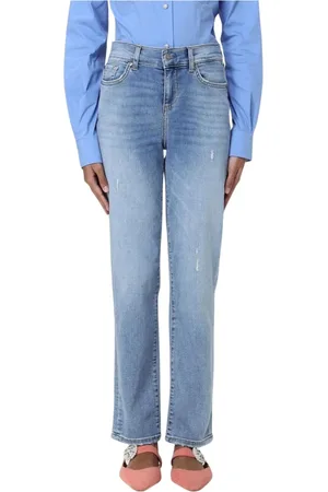 Liu Jo Jeansy, Kobieta, Niebieski, W28, Denim, Premium Denim Straight Leg Jeansy
