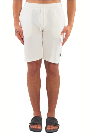 C.P. Company Szorty, Mężczyzna, Biały, M, Fleece Cargo Shorts