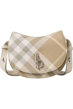 Burberry Torebki, Kobieta, Beżowy, ONE SIZE, Elegancka Torba na Ramię w Gołębim Szarym