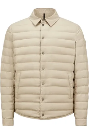 Moncler Kurtki, Mężczyzna, Beżowy, M, Poliester, Beżowa Kurtka Koszulowa Air Soft