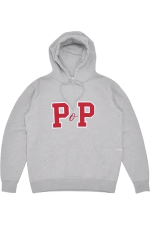 Pop Trading Company Bluzy, Mężczyzna, Szary, S, Stylowy Sweter z Kapturem dla Mężczyzn