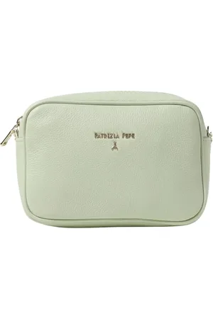 Patrizia Pepe Torebki, Kobieta, Zielony, ONE SIZE, Czarna skórzana kopertówka