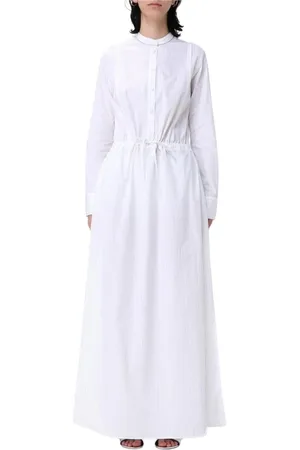 Fabiana Filippi Sukienki, Kobieta, Biały, S, Elegancka Sukienka Maxi w Paski