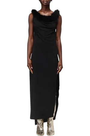 COPERNI Sukienki, Kobieta, Czarny, M, Czarna Sukienka Maxi z Jerseyu Elegancki Styl