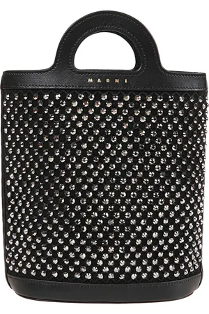 Marni Torebki, Kobieta, Czarny, ONE SIZE, Torba z Logo i Łańcuchem