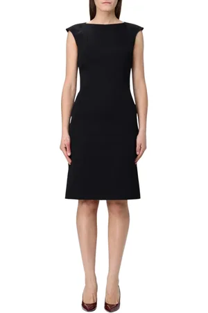 Alexander McQueen Sukienki, Kobieta, Czarny, L, Elegancka Czarna Sukienka Sheath