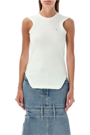 The Attico Koszulki, Kobieta, Biały, S, Bawełna, Reese Tank Top