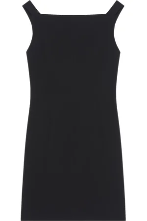 Givenchy Sukienki, Kobieta, Czarny, XS, Satyna, Czarna sukienka z krepy i satyny