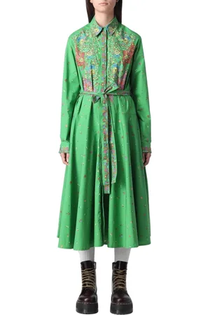 Kenzo Sukienki, Kobieta, Zielony, M, Elegancka Kwasowozielona Sukienka