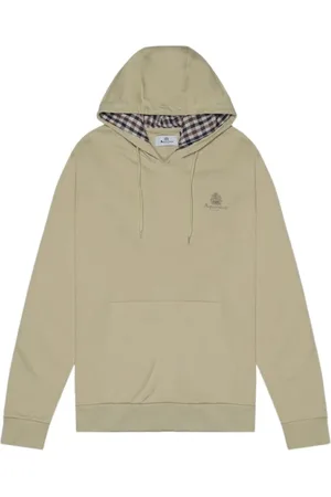 Aquascutum Bluzy, Mężczyzna, Beżowy, L, Bluza z kapturem i Club Check
