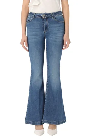 Liu Jo Jeansy, Kobieta, Niebieski, W31, Denim, Dzwony Niebieskie Jeansyy dla Kobiet