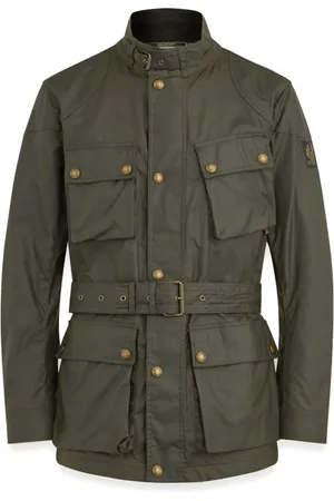Belstaff Kurtki, Mężczyzna, Zielony, L, Trialmaster Zielony Płaszcz