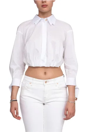 Elisabetta Franchi Bluzki, Kobieta, Biały, XS, Biała Koszula Damska 100
