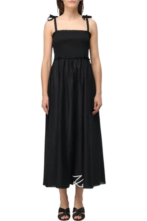 Karl Lagerfeld Sukienki, Kobieta, Czarny, S, Plisowana Sukienka Midi