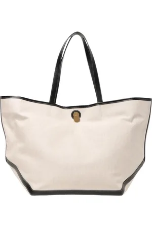 Fabiana Filippi Torebki, Kobieta, Beżowy, ONE SIZE, Czarna torba z obszyciem skórzanym