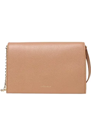 Coccinelle Torebki, Kobieta, Beżowy, ONE SIZE, Beżowa Skórzana Torebka Clutch