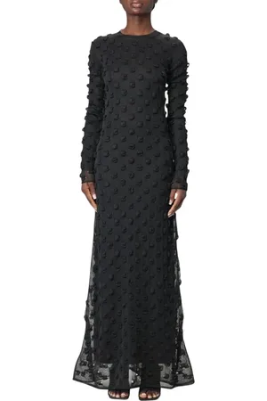 Sportmax Sukienki, Kobieta, Czarny, L, Elegancka Plisowana Sukienka Midi
