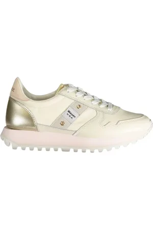 Blauer Buty, Kobieta, Beżowy, 40 EU, Sportowe Beżowe Sneakersy z Kontrastowymi Elementami